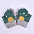 thumbnail image 2 of Yoodem Gloves Cartoon for Girls Boys Mittens for Kids Winter Baby Gloves Winter Toddler Mittens Snow Toddler Gloves Green S, 2 of 7