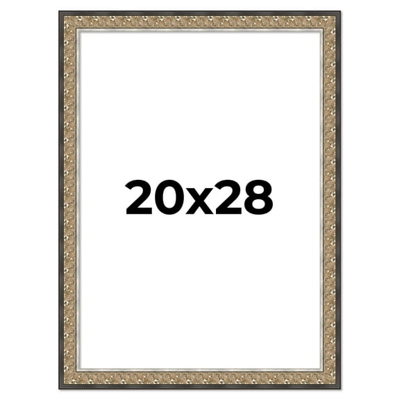 20x28 Frame Silver Real Wood Picture Frame Width 1.75 Inches | Interior Frame Depth 0.5 Inches |