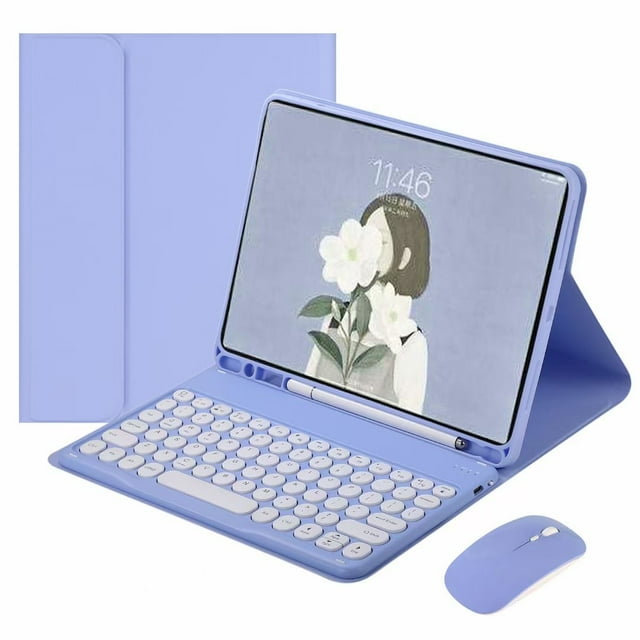 Pour IPad 10e Génération Clavier Bluetooth Housse de Protection, Housse de Souris Touche Goutte d'Eau 10,2 11 Pouces-ZJKDGJKJ