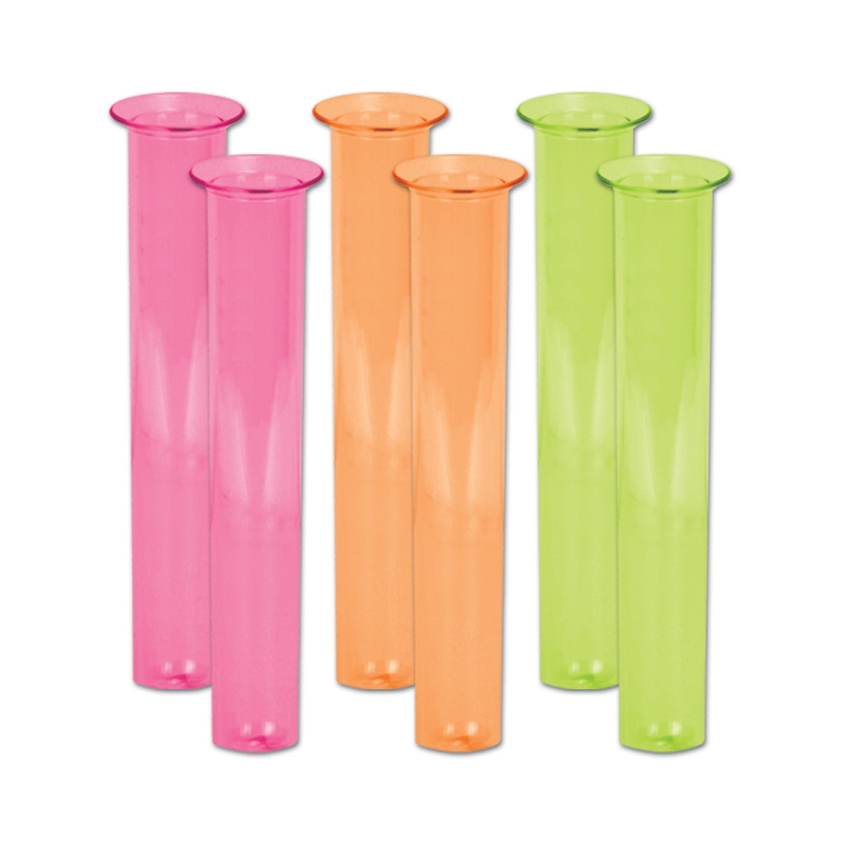 Club Pack of 72 Pink and Orange Neon Test Tube Shot Glass Party Favors 2 oz...