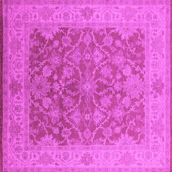Ahgly Company Indoor Square Oriental Pink Traditional Area Rugs, 8' Square