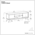 thumbnail image 6 of Simpli Home Draper 72 inch Wide Solid Wood Mid Century TV Stand in Teak Brown For TVs up to 80 inches, 6 of 6