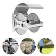 thumbnail image 4 of Hose Reel, Wall Mount Hose Reel, Garden Hose Storage Rack Holds up to 164 ft, Stainless Steel with Brass Handle, Right Side Crank, 360° Swivel Nozzle, for Yard, Garage, Outdoor Organization, 4 of 9