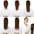 thumbnail image 6 of SEGO Clip in Hair Extensions Human Hair 100% Remy Human Hair Wrap Around Ponytail Extension Thick Long Straight Hairpiece with Comb Magic Paste Pony Tail, 6 of 7