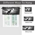 thumbnail image 6 of Moon Wolf Kitchen Valance Curtain Rod Pocket Rustic Wolf Howling Dark Night Nature Trees Scenery Privacy Decorative Rod Pocket Short Window Valance Curtains 54 by 18 in, 1 Panel, 6 of 6