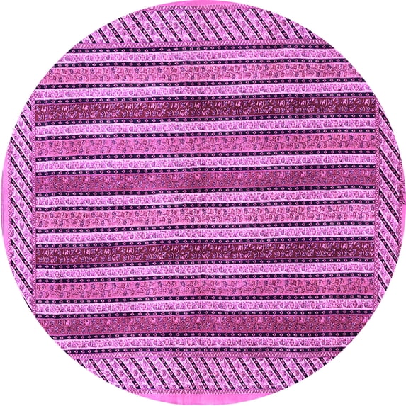 Ahgly Company Indoor Round Persian Purple Traditional Area Rugs, 7' Round