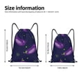 thumbnail image 4 of Bingfone Eggplant Drawstrings Backpacks Bags For Men Women Gym Drawstrings Bag, 4 of 9