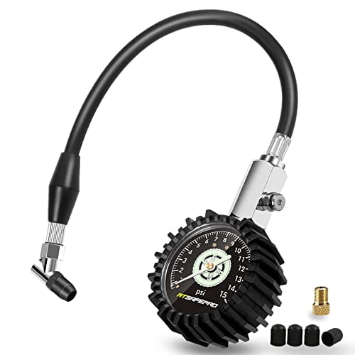 Low Pressure Tire Gauge 15PSI, ATsafepro 2.5” Mechanical Tire Pressure
