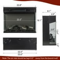 thumbnail image 4 of Giantex 23 inch 3-Sided Electric Fireplace Insert w/remote Control, 1500W Fireplace Heater w/Thermostat, Adjustable Brightness, 8H Timer, Overheat Protection, 4 of 9