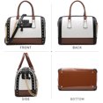 thumbnail image 2 of Shiny Patent Faux Leather Handbags Barrel Top Handle Satchel Bag Shoulder Bag for Women, 2 of 3