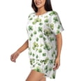 thumbnail image 2 of Picia St Patrick's Day3 Pajamas Sets for Women Soft Short-Sleeved Pjs with Lounge Shorts Two Piece Sleepwear-3X-Large, 2 of 9
