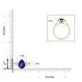 thumbnail image 4 of Angara Natural 1.95 Ct. Tanzanite with Diamond Classic Ring in 14K Yellow Gold for Women (Ring Size: 3.5), 4 of 9