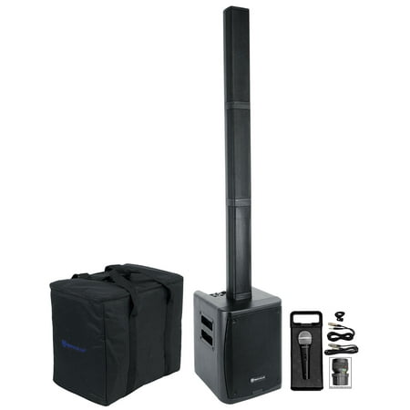 Rockville TITAN PORTABLE ARRAY Battery Powered PA DJ Speaker w/Subwoofer + Mic