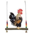 thumbnail image 2 of Pollo columpio pájaros percha de pollo soporte de pollo juguete para pájaros grandes Macaws pinzones Canario Yuyangstore Columpio de escaleras para aves de corral en el patio trasero, 2 of 6