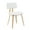 White, variant on Jaguar Mid-Century Modern Kitchen Dining Table Accent Chair in Walnut Wood and Charcoal Fabric