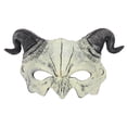 thumbnail image 1 of Gupgi Halloween Devil Mask, Scary Ram Sheep Horn Monster Half Face Mask, 1 of 6