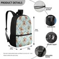 thumbnail image 5 of Uourmeti Polyester School Backpack Daypack with Highland Cow Floral Pattern - Spacious for Student Travel and Daily Use, 5 of 6