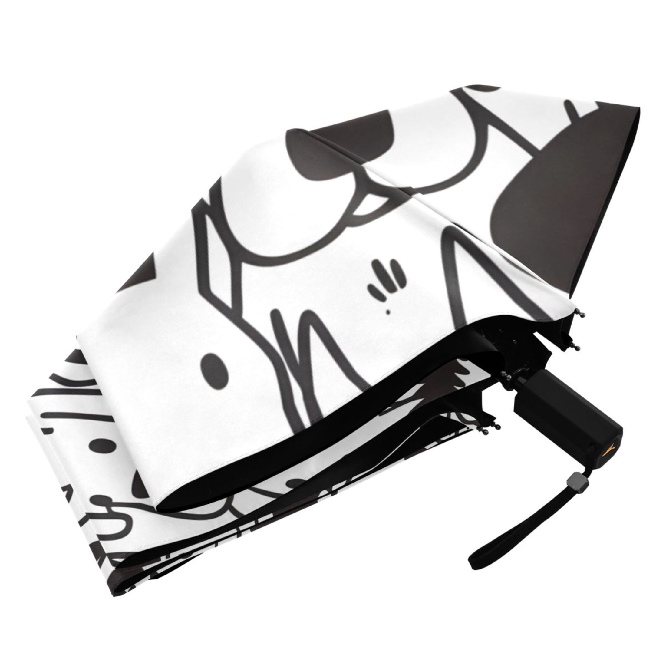 ALAZA Doodle Dogs UPF 50+ Compact Folding Umbrella for Rain Travel Umbrella Packable