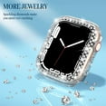 thumbnail image 2 of ALMNVO Diamond Case for Apple Watch Case 44mm 40mm 42mm 38mm Accessories Bling Bumper Protector Cover iWatch Series 3 4 5 6 SE, 2 of 7
