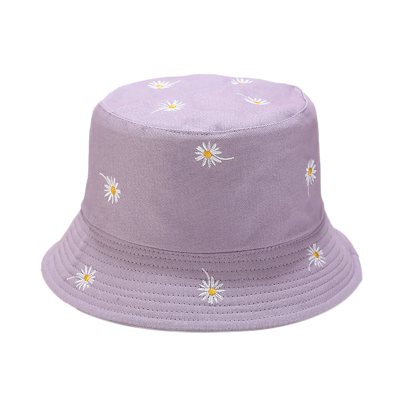BENBOR Bucket Hat Flower Printed Foldable Solid Color Women Fisherman ...