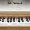 thumbnail image 2 of GLARRY Digital Piano Keyboard, 88 keys Full Weighted Electric Piano, Heavy Hammer Action Keyboard with 3 Pedals for Beginner, Bluetooth, Power Supply, 2 Speakers (Grey), 2 of 14