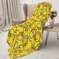 thumbnail image 3 of Sikiie Ducky Cartoon Animal Yellow Cozy Flannel Fleece Throw Blanket: Lightweight & Thick for All Seasons - Perfect for Women, Men, & Kids"60"x50", 3 of 6