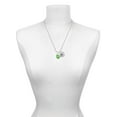 thumbnail image 3 of Delight Jewelry Lime Green Enamel Lock with Clear Crystals Silvertone Script Initial Disc - C - Charm Necklace, 20"+3", 3 of 4
