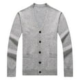thumbnail image 5 of JTieacloth Casual Mens Sweaters Men's Knitted Cardigan Autumn And Winter Long Sleeved V Neck Wool Yarn Knit Sweater Jacket Trend Texture Solid Colour Button(Beige), 5 of 6