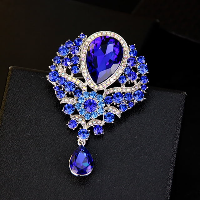 Broche de gota de agua de diamante de moda de joyería de banquete de lujo europeo y americano Wmkox8yii fajkfhkj4539