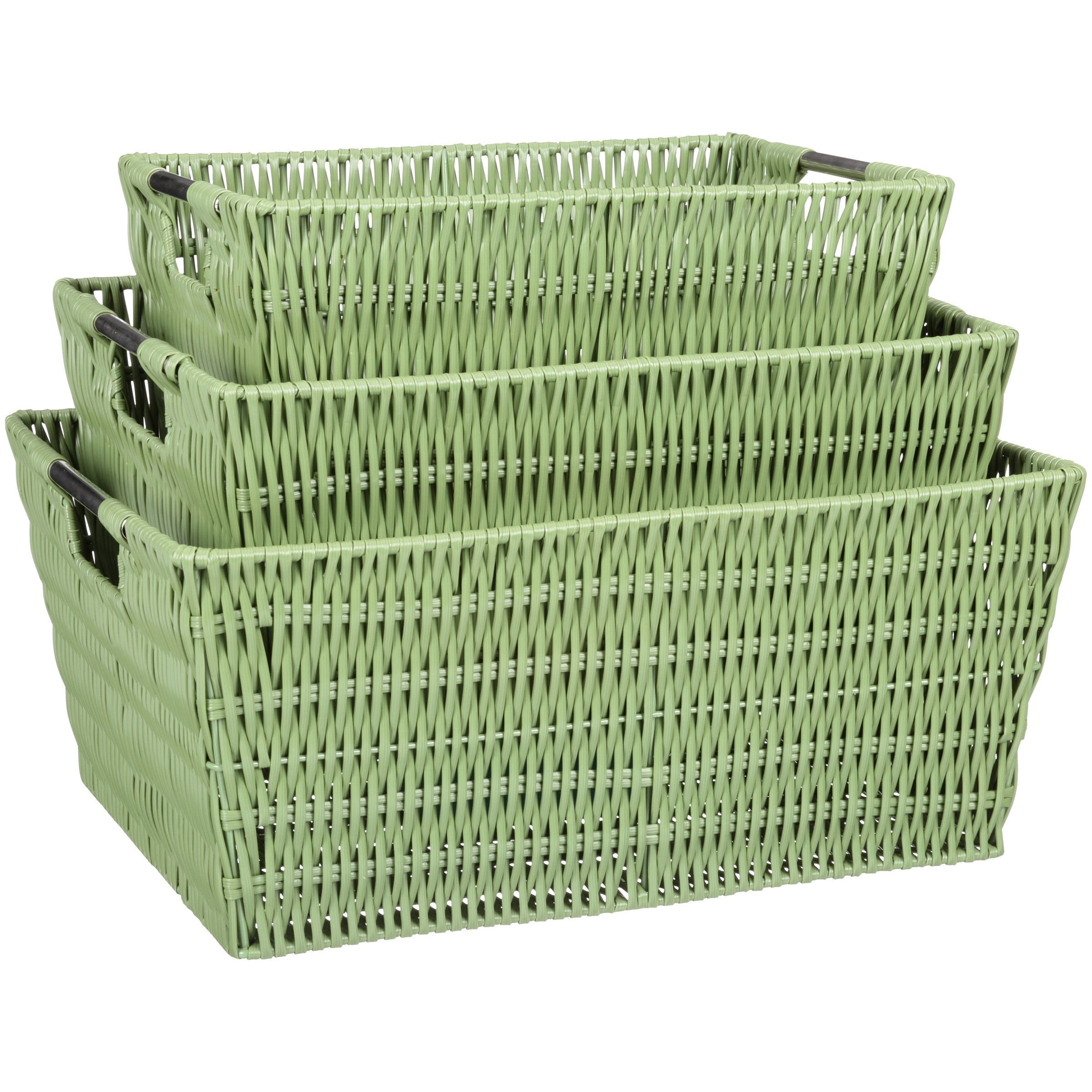 Whitmor Rattique S/3 Baskets Sage