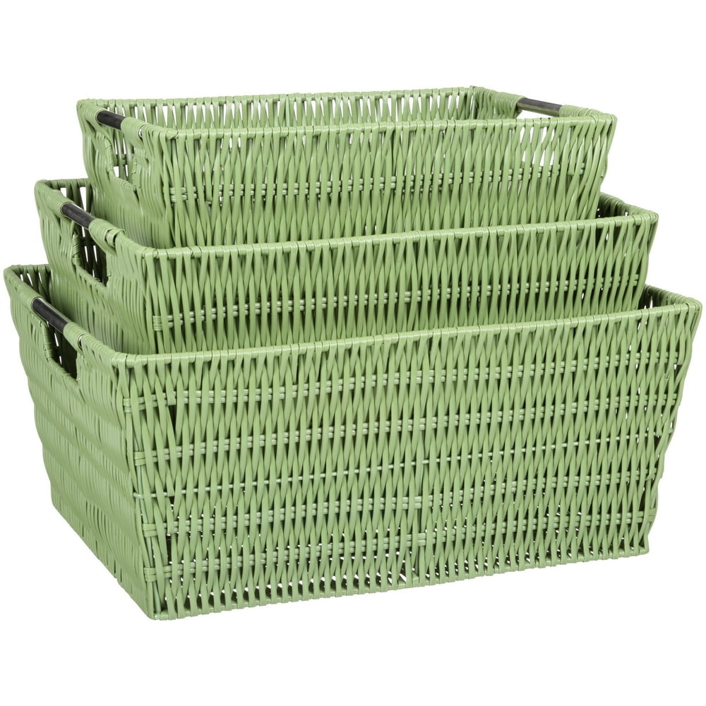 Whitmor Rattique S/3 Baskets Sage