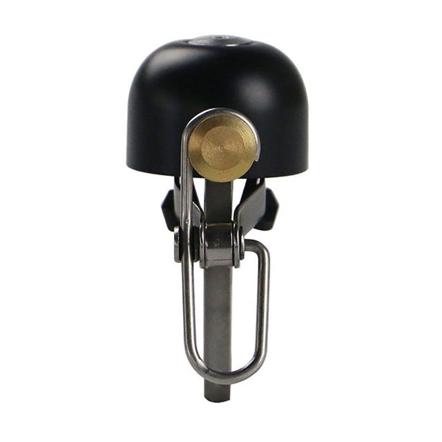 Soidarity Campana montada en manillar de bicicleta de montaña para niños y adultos con correas, campanas plegables para bicicletas, alarma de Ciclismo Negro Soidarity OD025807-02B