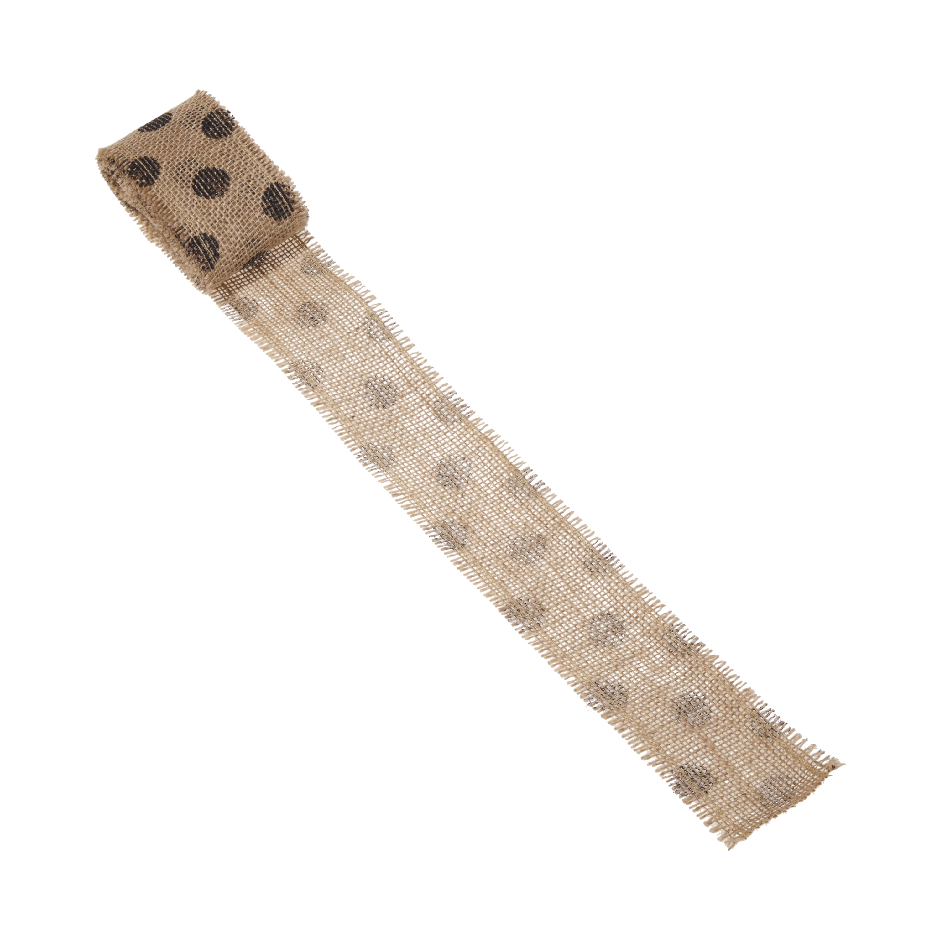 Love, Laugh, Craft Natural Burlap Ribbon, 2.5"W x 3-Yds, Multi-color
