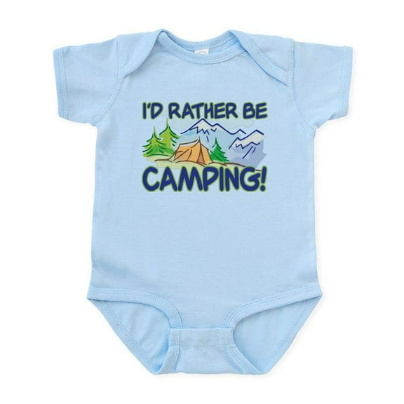 CafePress - I'd RATHER BE CAMPING! Infant Bodysuit - Baby Light Bodysuit, Size Newborn - 24 Months