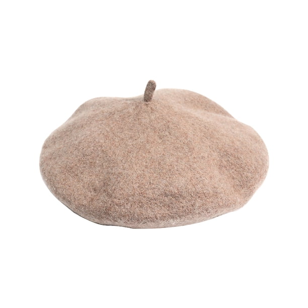 Worallymy Mujer Boina Sombrero Invierno Cálido Artista Gorra Chica Transpirable Color Sólido Boina Sombrero Accesorio Para La Cabeza Caqui Worallymy JD735815644
