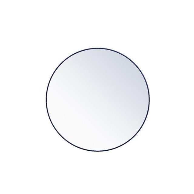 Elégant Décor MR4047BL Cadre en Métal de 48 Po Miroir Rond&44; Bleu