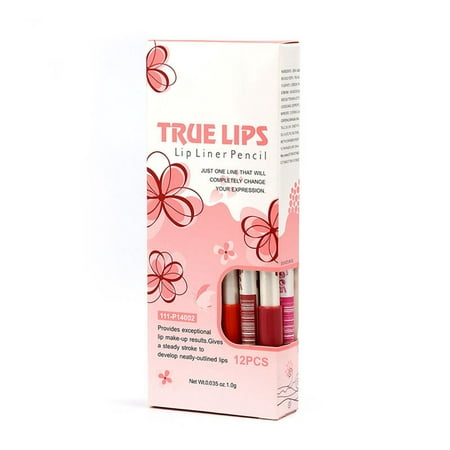 Naccgty 12 Colors Waterproof Matte Long-lasting Lip Line Lipstick Pen Set Cosmetics Makeup Tool, Lip Cream, Lip