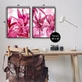 thumbnail image 4 of Stupell Industries Pink Palm Tree Leaves Botanical & Floral Painting Black Framed Art Print Wall Art, 24 x 30, 4 of 10