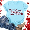 thumbnail image 4 of Baqcunre Valentine'S Day Shirts For Women Sweatshirt Womens Cute Trendy Shirt Casual Short Sleeve Pullover Tops(Light blue S-3XL),Womens Tops Graphic Tees For Women Shirts For Women Womens Tops, 4 of 4