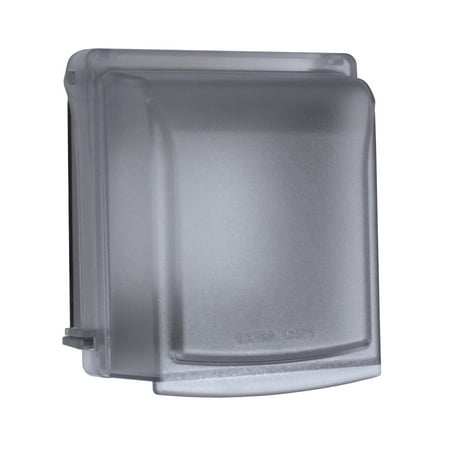 Sigma Engineered Solutions (14426CLM) Non-Metallic Weatherproof 2-Gang While-In-Use Electrical Outlet Cover Clear
