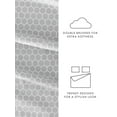 thumbnail image 3 of 4-Piece Gray Honeycomb Print Microfiber Bed Sheets Set for Queen Size Bedding by Comfort Canopy, 3 of 10