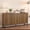 Walnut, variant on Fluted Accent Cabinet, Kitchen Sideboard Buffet Cabinet with 4 Fluted Doors, Natural