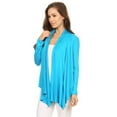 thumbnail image 2 of Women's Solid Open Front Long Sleeve Lightweight Soft Basic Sweater Cardigan, 2 of 4