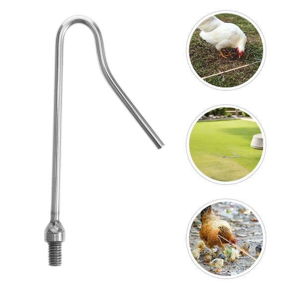Supvox 2Pcs Stainless Steel Chicken Catcher Leg Hook Tool for Efficient Poultry Management
