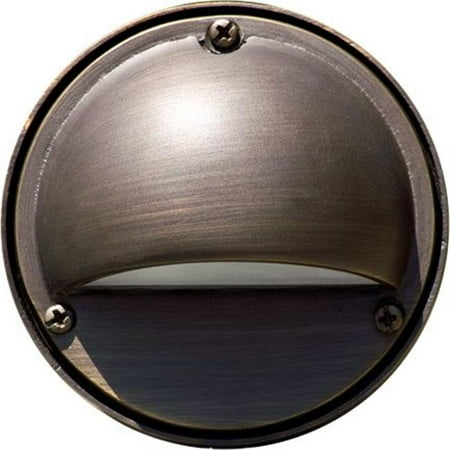 Step Surface Mount Lights Dabmar Lighting LV605-BZ Cast Aluminum Surface Mount Hooded Brick, Step, Wall & Deck Light, Bronze - 4.30 x 4.30 x 2.30 in. ()