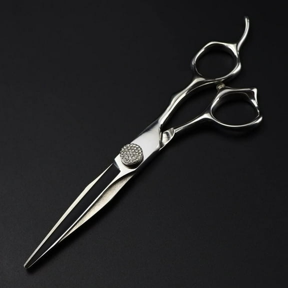 Barber Hair Cutting, 6Inch Japan 440C Steel Upscale Scissor Gem Cutting Barber Haircut Thinning Shears Hairdresser