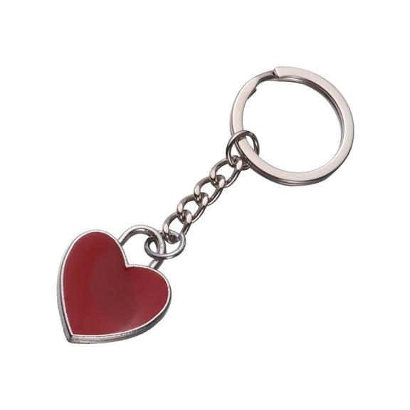 Masteelf Heart Keychains with Zinc Alloy Creative Design for Hanging Keys Red Pieces