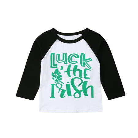 

Toddler Baby Boy Girls Long Sleeves Sweatshirt Casual Bodysuit St. Patrick s Day Tops