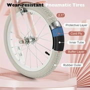 Costway 16 Kids Bike Toddler Adjustable Bicycle withTraining Wheel for 4-8 Years Old Girl Pink