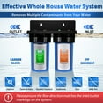 thumbnail image 3 of iSpring Whole House Water Filter System, Reduce 99% Chlorine, Chemical, Sediment, Taste & Odor, SGS-Tested 5-Layer Whole House Filter System, 10” x 4.5” Filters,1” Inlet/Outlet, Model: WGB21B, 3 of 8